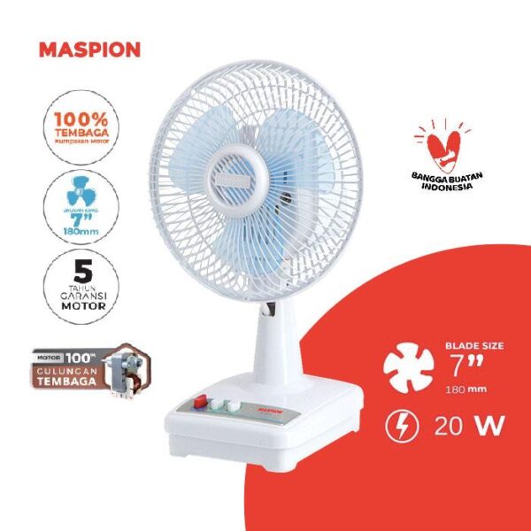 kipas Maspion F-15DA Desk Fan 6in-Kipas Angin-Kipas Angin Meja-Kipas-Maspion-New Arrival-Pendingin Ruangan-Original-Garansi Resmi